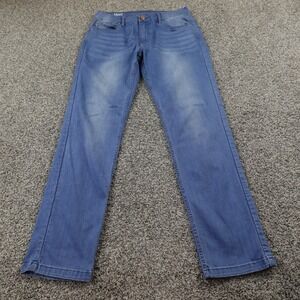 Mugsy Jeans Mens 32X32 Dark Blue Denim Pants Piers Straight Stretch Preppy Flex